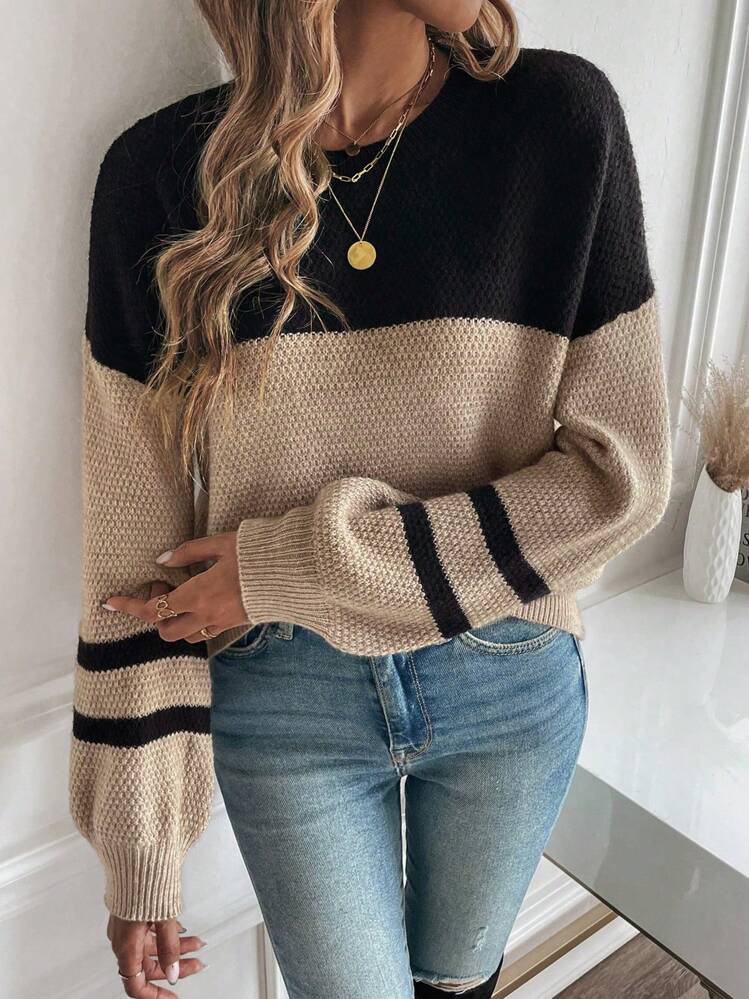 Tan sweater w/ stripe
