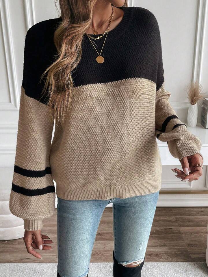 Tan sweater w/ stripe