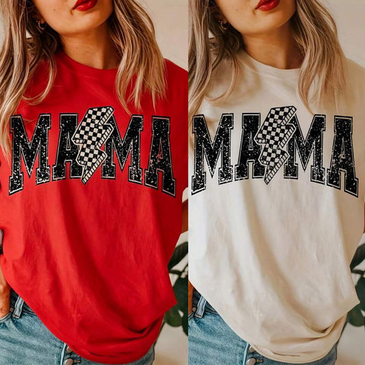 Mama tshirt checkered (2 colors)