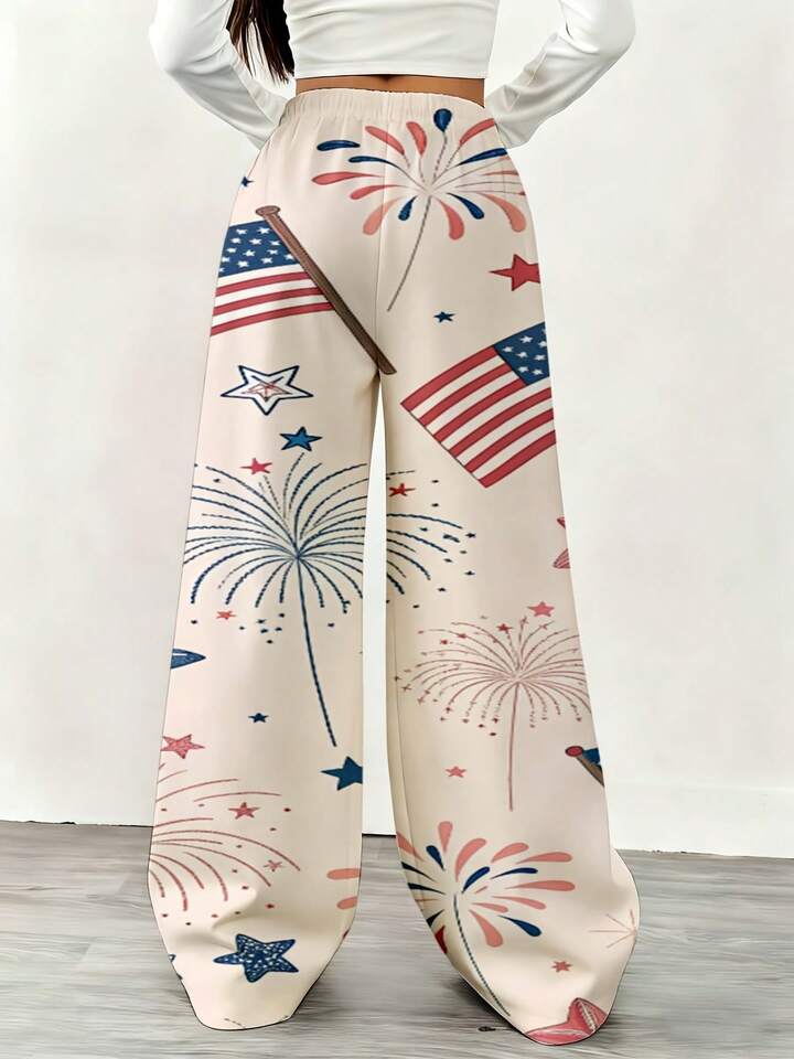Red white and blue sweatpants