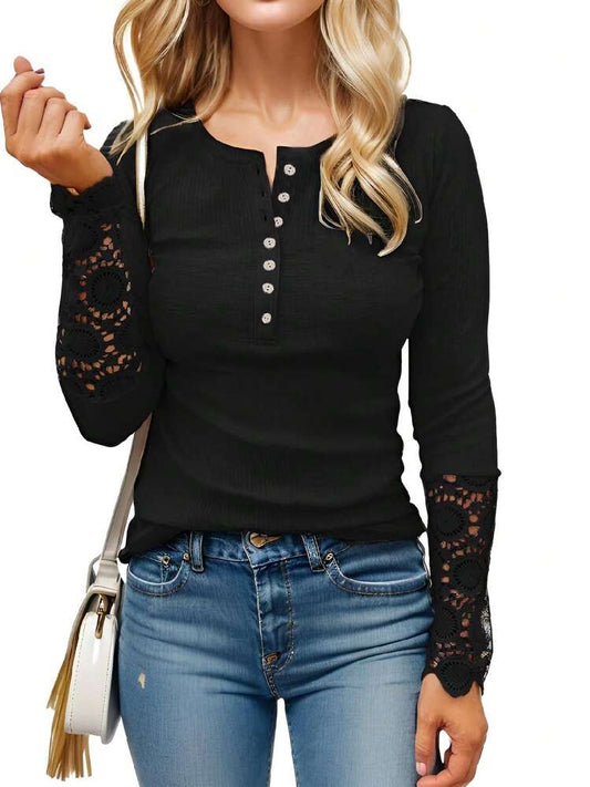 Black lace long sleeve