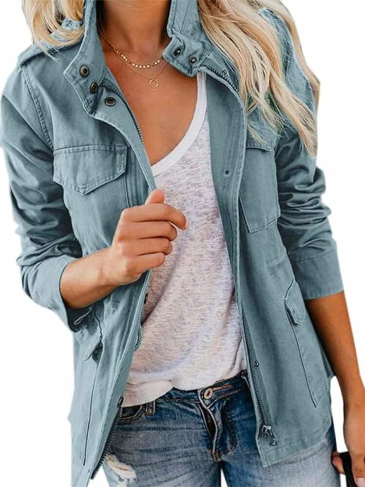 Blue military jacket